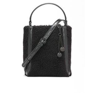 Calvin Klein Astatine Sherpa Triple Compartment Mini Hobo Bag - Black